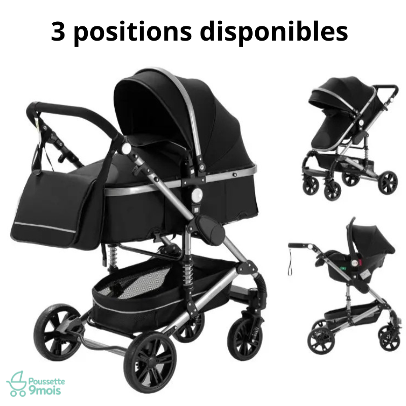 Poussette MAX – 3 en 1 ( 0 à 4 ans ) Accessoires inclus.