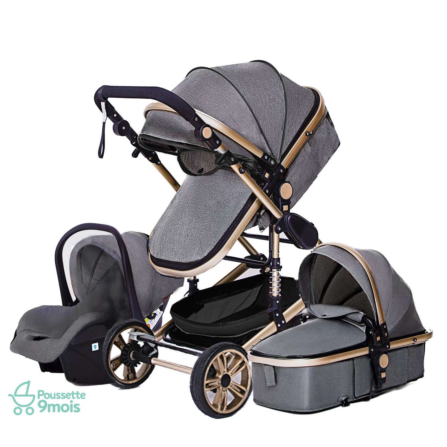 Poussette MAX – 3 en 1 ( 0 à 4 ans ) Accessoires inclus.